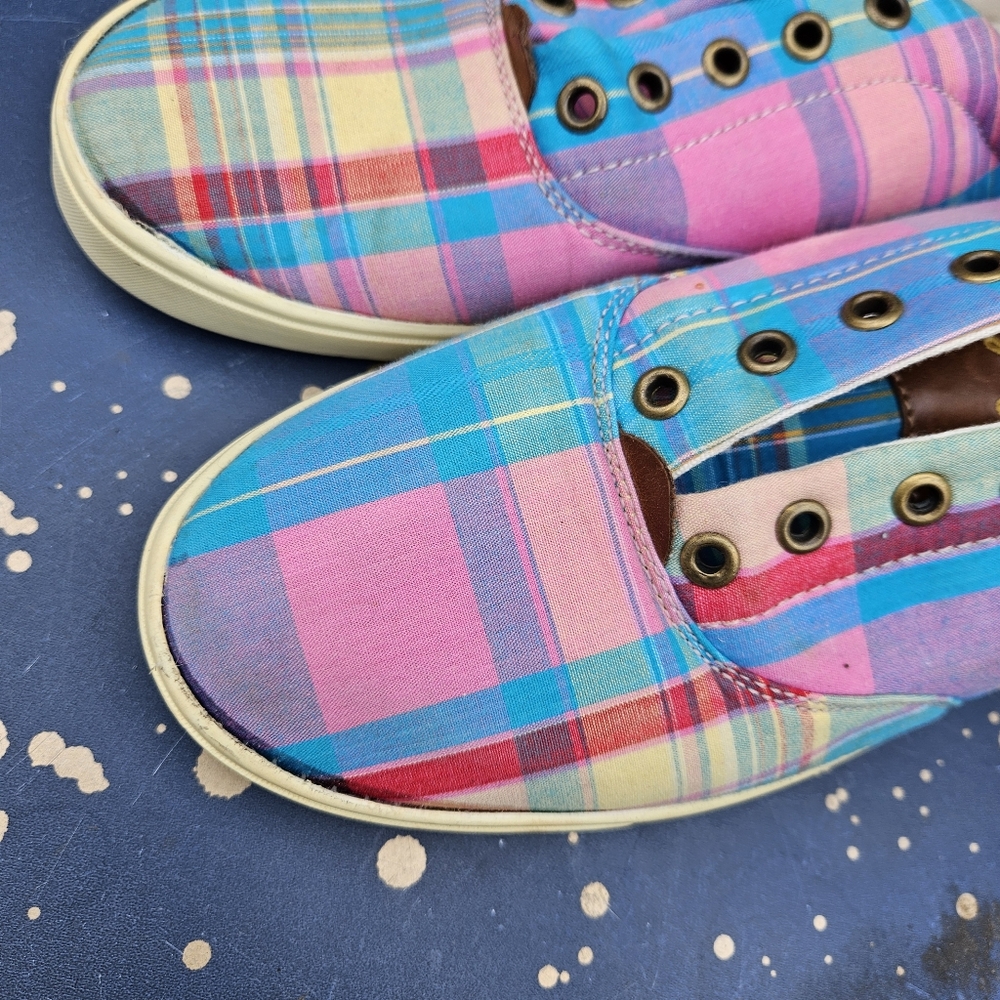 Baby Phat Colorful Plaid Sneakers Women Size 8 - Picture 6 of 16